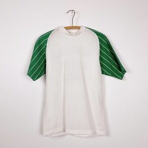 Vintage New Era Knitting Mills Chicago Mesh Jersey White Green Medium